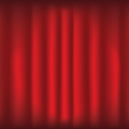 Red curtain with spotlight. のイラスト素材