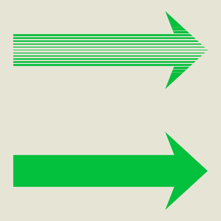 Linear green Arrow. Isolated on background. Arrow Design. Vector Arrow Background. Arrow Line Background. Abstract Arrow. Arrow Geometric. Arrow Icon. Modern Arrow. Geometrical Arrow. Arrow Logo. Vector Arrow.のイラスト素材