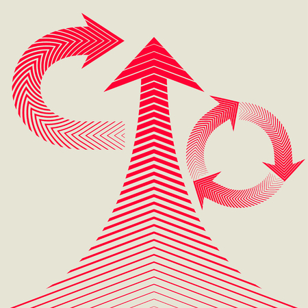 Linear Red Arrowのイラスト素材