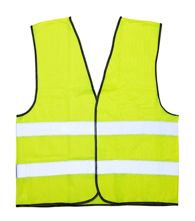 Yellow vest isolated on the white background Yellow vest isolated on the white background