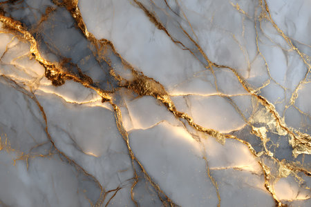 A stunning surface showcases rich blue marble interspersed with vibrant gold veins. This unique pattern adds elegance and style to any space, perfect for decor.の素材