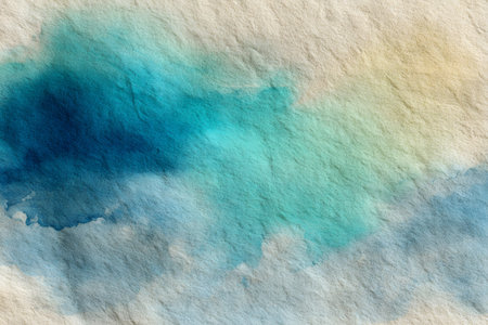 Colorful abstract watercolor background with shades of blue and green blending together for artistic designの素材