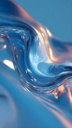 Swirling, colorful fluid shapes blend together in vibrant hues of yellow, blue, and purple, creating a dynamic visual experience against a dark backdrop.の素材