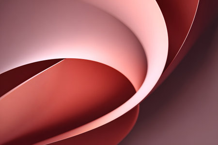 Abstract design featuring smooth curves and gradients in shades of pink and redの素材