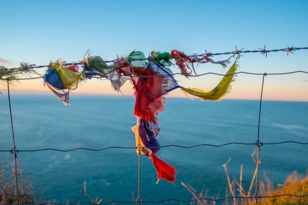 colored flagの写真素材