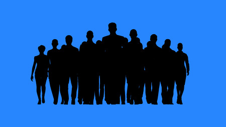 Leader heading the team. Lead by example concept.の写真素材