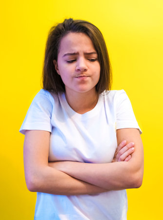 Woman Who Made A Mistake. The concept of emotions.
