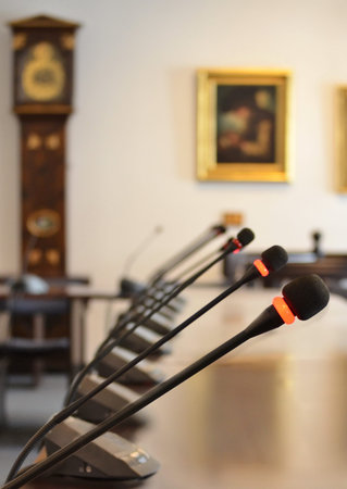 Microphone in a conference room