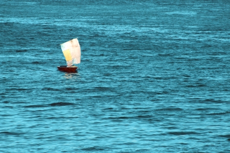 Old Yacht on suez canal Egypt red seaの写真素材