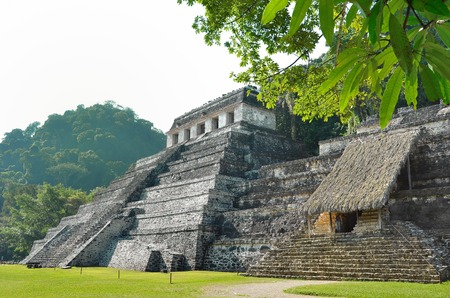 Palenque Ancient Mayan ruined templesの写真素材