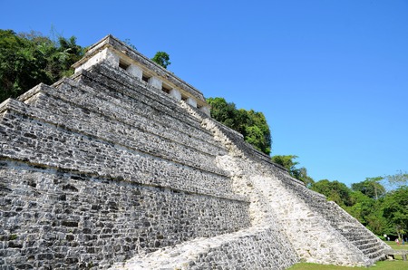 Palenque Ancient Mayan ruined templesの写真素材