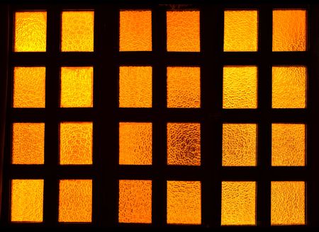 glass orange windowの写真素材
