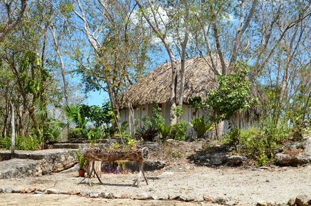 old mexican village Yukatanの写真素材