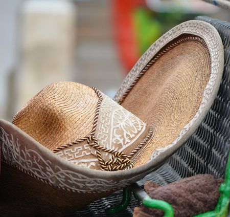 Colorful Mexican sombrero souvenirsの写真素材