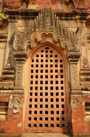 Ancient gate in Bagan temple, Myanmarの写真素材