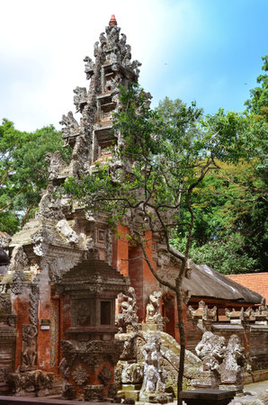 Temple in Monkey Forest Ubad Bali Indonesia