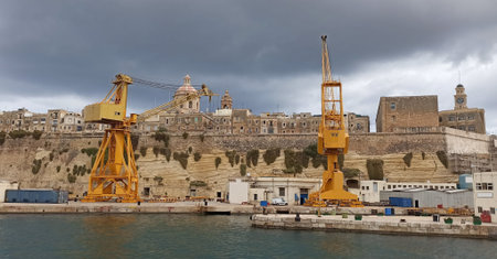 Large harbor cranes