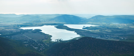 View of Baydarskaya Valley in Sevastopol, Crimea as known as baydar or baydari valley.