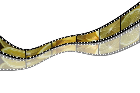 Film strips of lemonの写真素材
