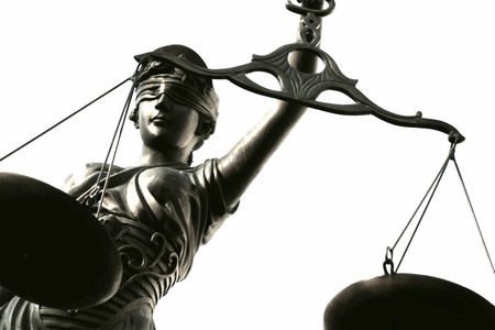 Justitia is a personification of justiceの写真素材