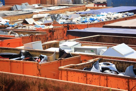 Waste products are recycled during recycling (waste recycling)の写真素材