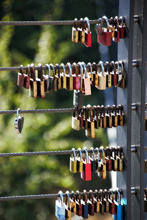 A love lock is a padlock attached to bridges, grids, according to a custom of lovers. This is to...