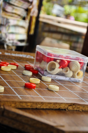 Chess tournament between red and white 