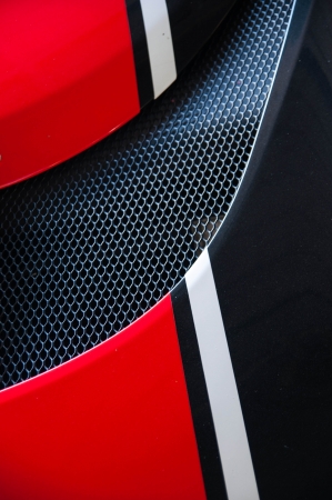 Part of the sports car in sunny dayの写真素材