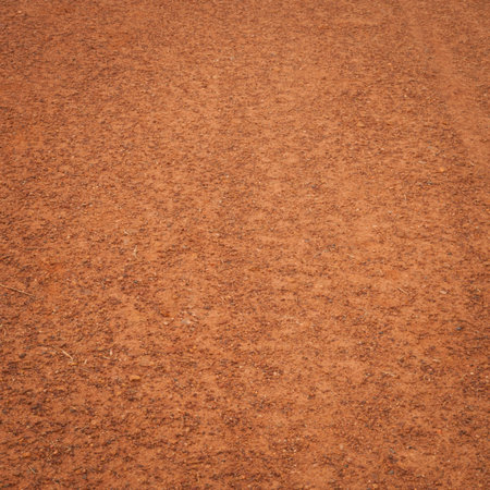 Filled with dust dirt road in the countryside