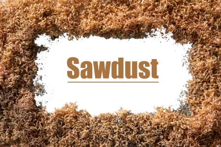 Sawdust derived from pencils variety of colorsの写真素材