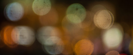 Bokeh light of the cars on the road