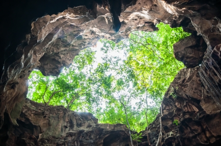 Scene of cave at Khaoluang, Phetchaburi Province, Thailand.の写真素材