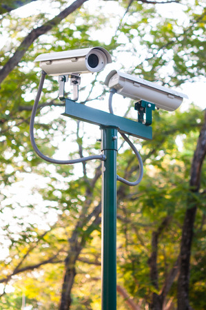 Security Camera or CCTV in the parkの写真素材