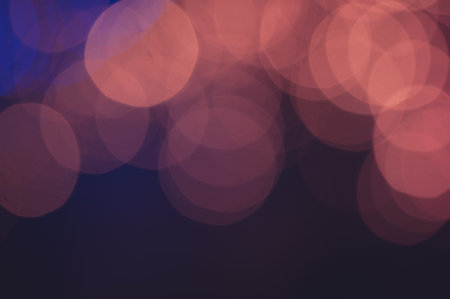 Bokeh light of the lamp in the night