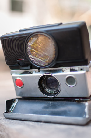 Film cameras that had been popular in the pastの写真素材