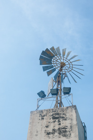 Old-style Farm Windmill for pumping waterの写真素材