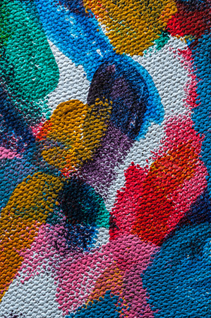 Abstract texture of oil color on canvasの写真素材