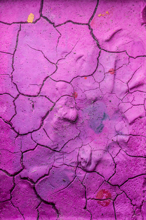 Shattered surface of the dehydrated watercolour.の写真素材