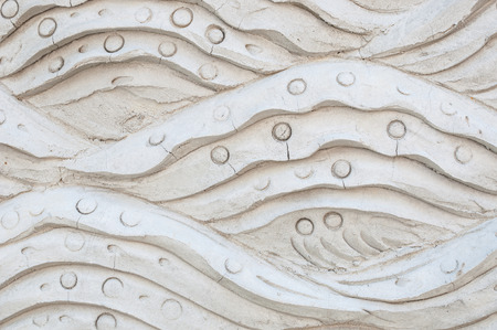 Texture of the mortar to was carved, Art of Thailandの写真素材