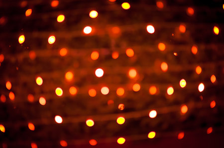Bokeh light of the LED lamp in the night, Color effect