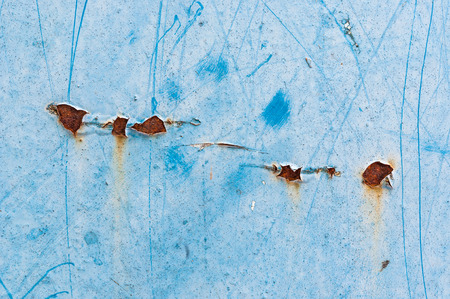 Iron rusty artistic wall peeling paint for backgroundの写真素材
