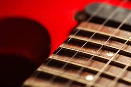 Red guitarの写真素材