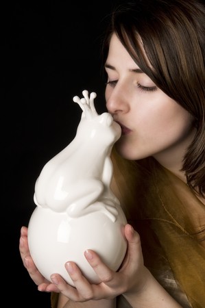 kiss that frogの写真素材