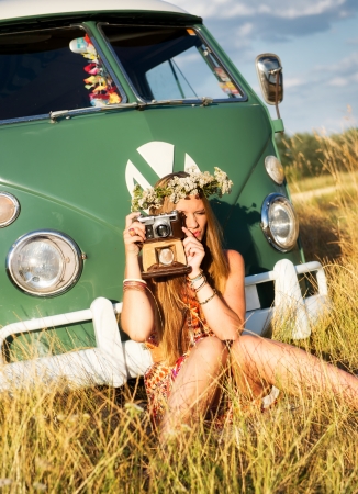 taking picturesの写真素材