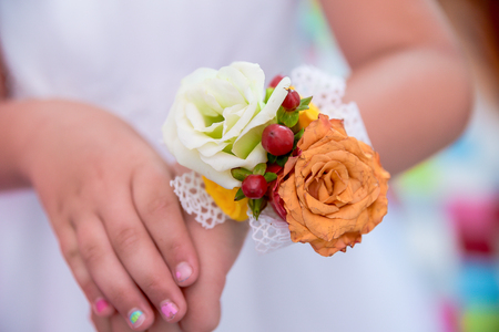 wedding bouquet. wedding accessories. Macro. detailの写真素材