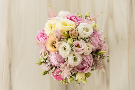 wedding bouquet. wedding accessories. Macro. detailの写真素材