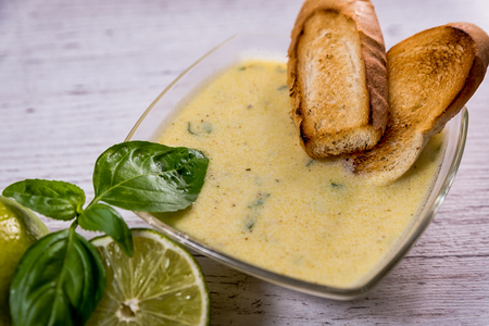 salad dressing, lime, yoghurt, salt, spice, honey, olive oil, recipe for preparationの写真素材