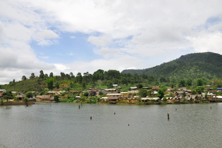 Ban Rak Thai, Mae Hong Son.の写真素材