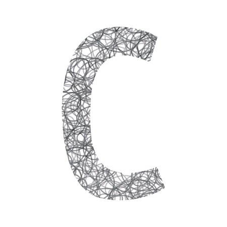 C alphabet for design and decoration のイラスト素材