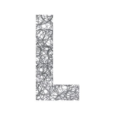 L alphabet for design and decoration のイラスト素材